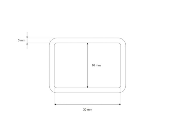 Průvlek 10 x 30 mm nikl