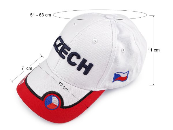 Bavlněná kšiltovka CZECH unisex