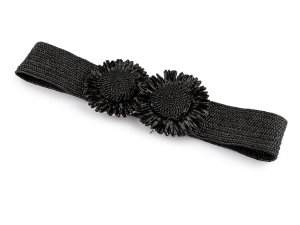 Dámský pásek pružný šíře 4,8 cm květy