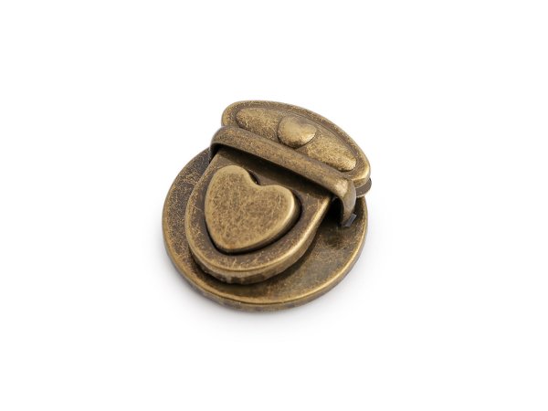 Sada zapínání na kabelku 30x32 mm srdce