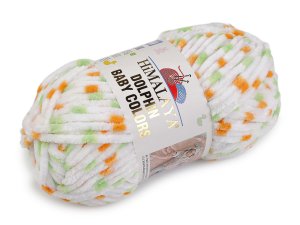 Pletací žinylková příze Dolphin Baby Colors 100 g