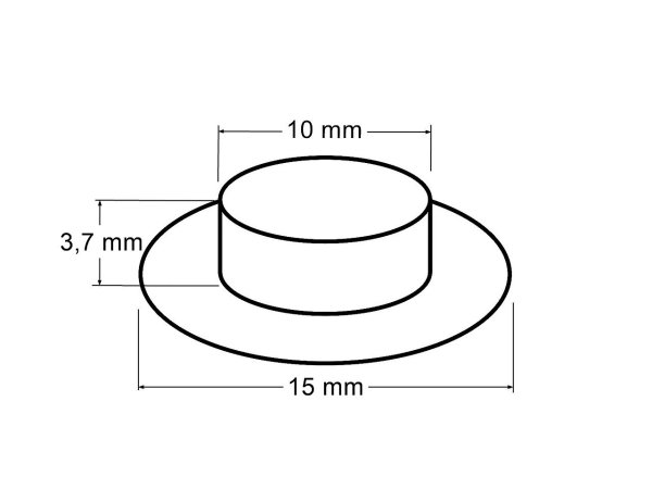 Průchodky s podložkou vnitřní Ø10 mm / vnější Ø15 mm