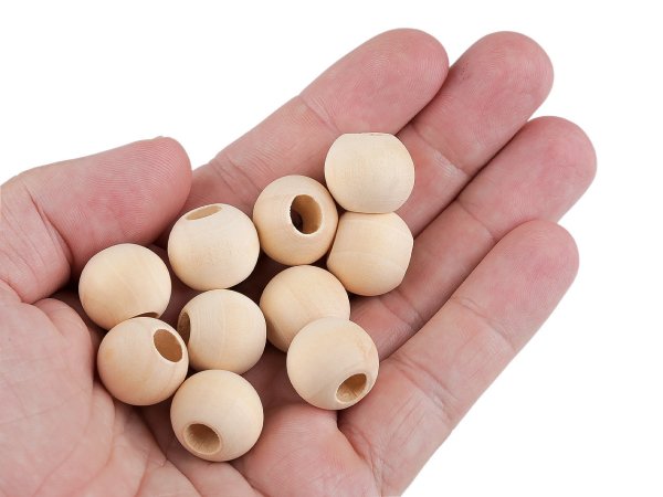 Dřevěné korálky nelakované Ø18 mm