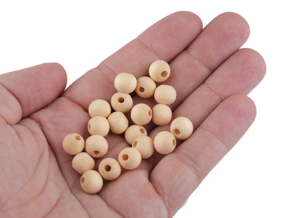 Dřevěné korálky nelakované Ø10 mm