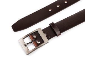 Pánský kožený pásek šíře 3 cm z hovězí kůže hladký