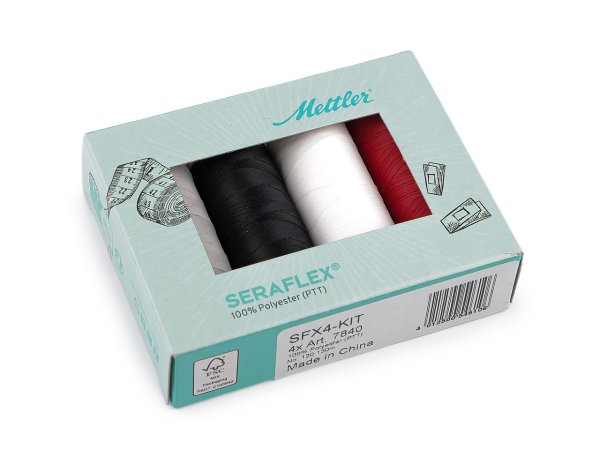 Sada polyesterových elastických nití Seraflex 4x130 m