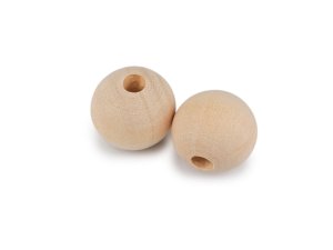 Dřevěné korálky nelakované Ø18 mm