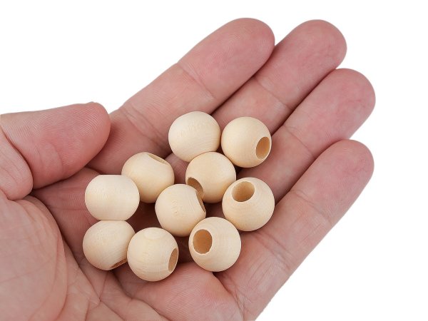 Dřevěné korálky nelakované Ø15 mm