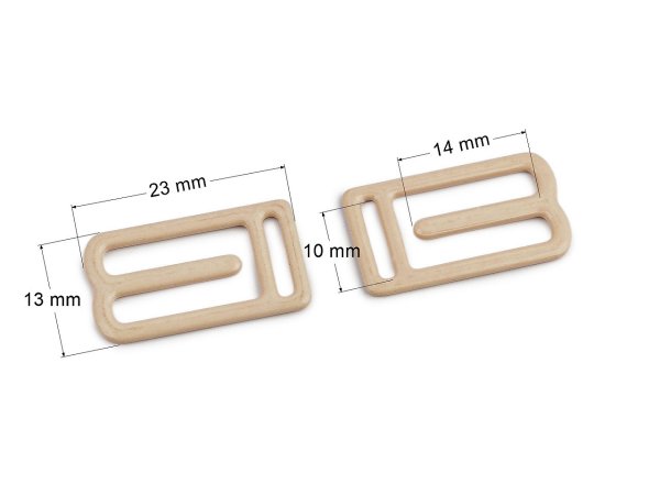 Kovová spona / pomůcka na skrytí ramínek podprsenky lakovaná průvlek 10 mm