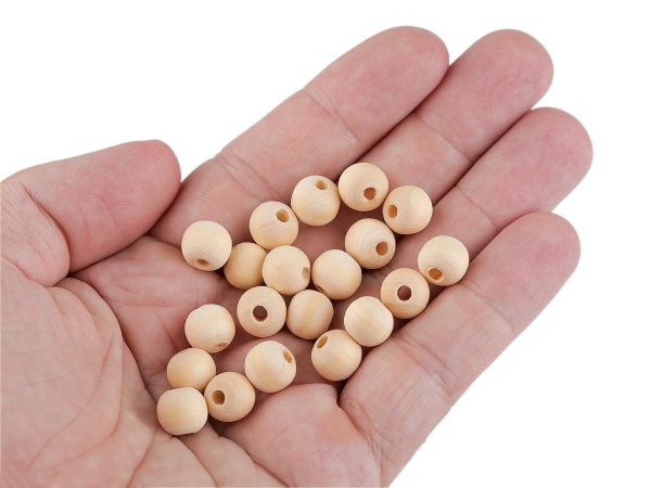 Dřevěné korálky nelakované Ø10 mm