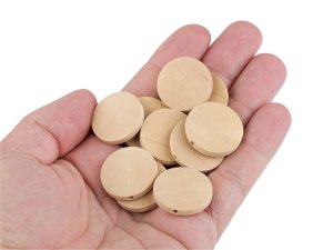 Dřevěné korálky nelakované Ø25 mm