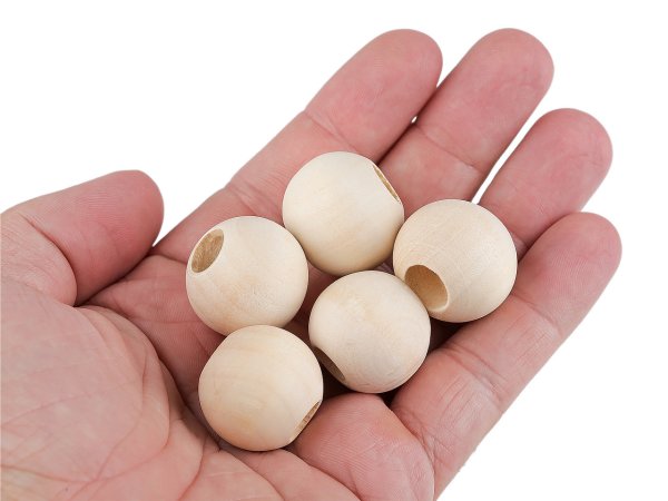 Dřevěné korálky nelakované Ø25 mm