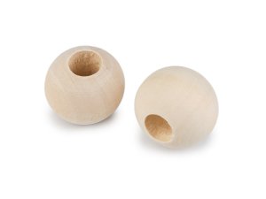 Dřevěné korálky nelakované Ø25 mm