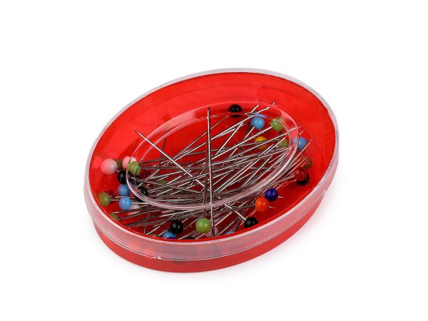 Špendlíky se skleněnou hlavičkou délka 33 mm