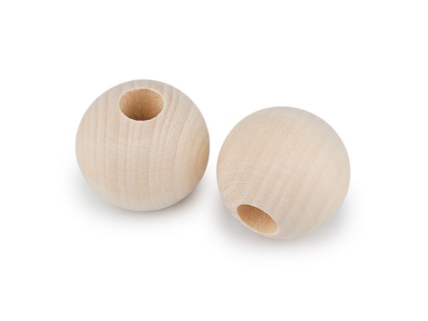 Dřevěné korálky nelakované Ø25 mm