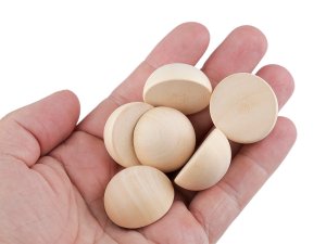 Dřevěné polokoule bez dírek Ø30 mm