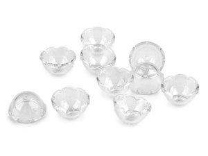 Plastové korálky květní kalich velký 13x22 mm