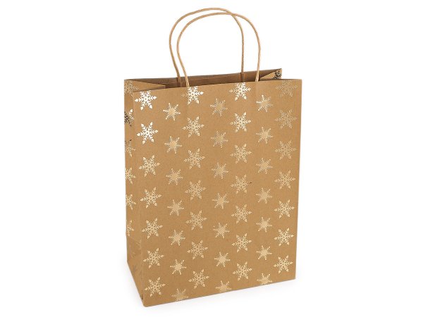 Vánoční dárková taška natural 24x31 cm