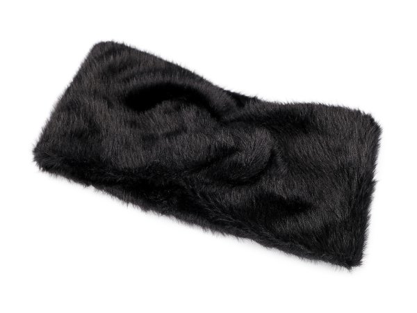 Dámská čelenka křížená kožešinová