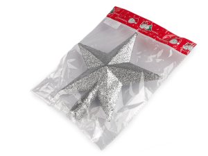 Vánoční hvězda na stromeček s glitry