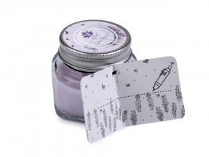Malá vonná svíčka ve skle s jmenovkou 28 g Fruit, Floral