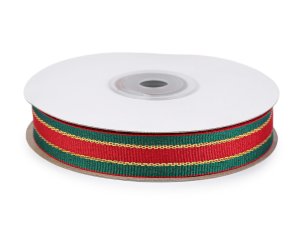 Vánoční stuha s lurexem šíře 15 mm