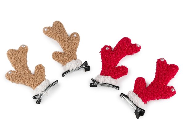 Párty sponky do vlasů buklé vánoční
