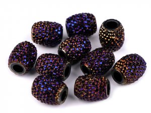 Plastové korálky s velkým průvlekem 13x15 mm