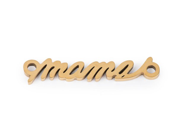 Přívěsek / mezidíl z nerezové oceli máma, mama k výrobě náramků a náhrdelníků