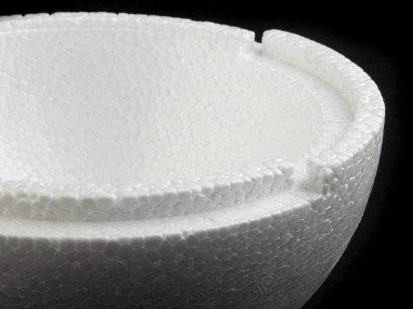 Polystyrenová koule dvoudílná dutá Ø19,5 cm