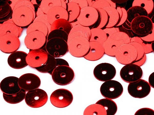 Flitry hladké Ø6 mm s metalickým efektem