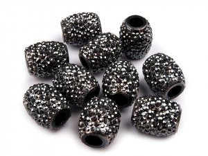 Plastové korálky s velkým průvlekem 13x15 mm
