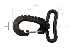 Karabina plastová 32 mm otočná BREX