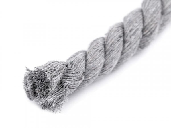 Bavlněná šňůra kroucená Ø12 mm, návin 10 m, macrame