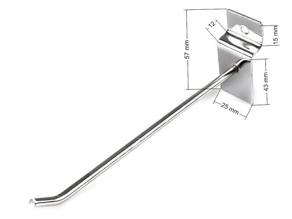 Háček délka 14 cm k dřevěným panelům na bižuterii