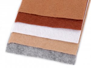 Barevná sada dekorativních filců / plstí soft 10x45 cm
