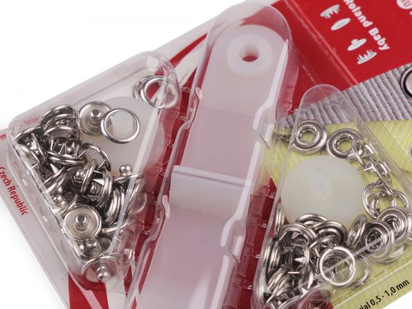 Knoflíky stiskací Roland Baby Ø10 mm na slabé látky