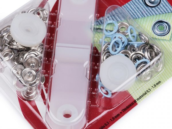 Knoflíky stiskací Roland Baby Ø10 mm na slabé látky, barevný lak