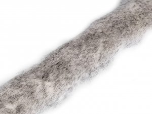 Našívací oděvní / dekorační kožešina žíhaná, plochá, řezaná šíře 5 cm