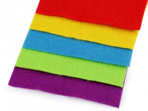 Barevná sada dekorativních filců / plstí soft 10x45 cm