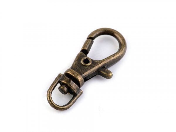 Kovová karabinka otočná, průvlek 4 mm