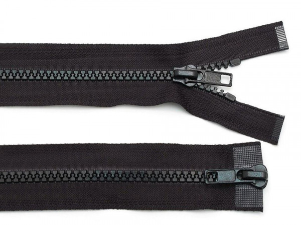 Zip kostěný No 5 dělitelný 2 jezdce 120 cm bundový
