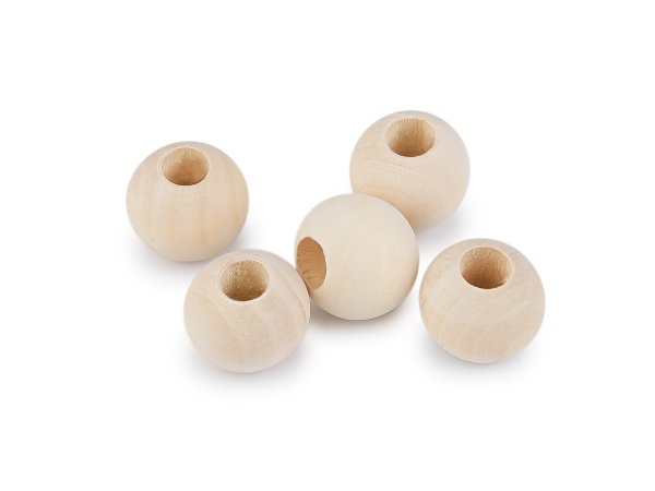 Dřevěné korálky nelakované Ø25 mm