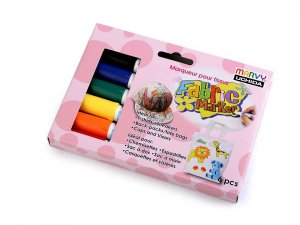 Fixy na textil sada 6 ks