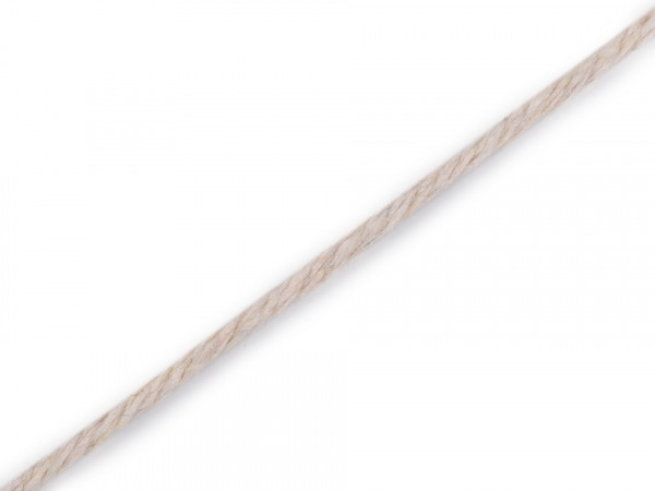Bavlněná příze macrame Ø2-2,5 mm rozčesávací