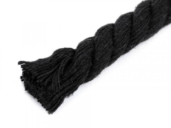Bavlněná šňůra kroucená Ø12 mm, návin 10 m, macrame