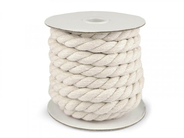Bavlněná šňůra kroucená Ø15 mm macrame