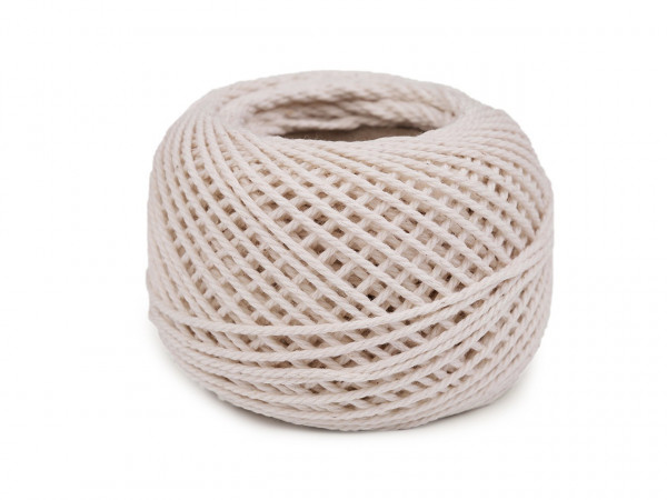 Bavlněná příze macrame / háčkovací 40 g rozčesávací
