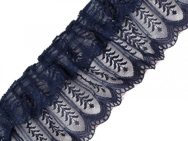 Silonová krajka řasená / volánek šíře 85; 95 mm