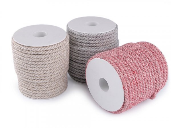 Kroucená šňůra s žíhaným efektem Ø6 mm macrame